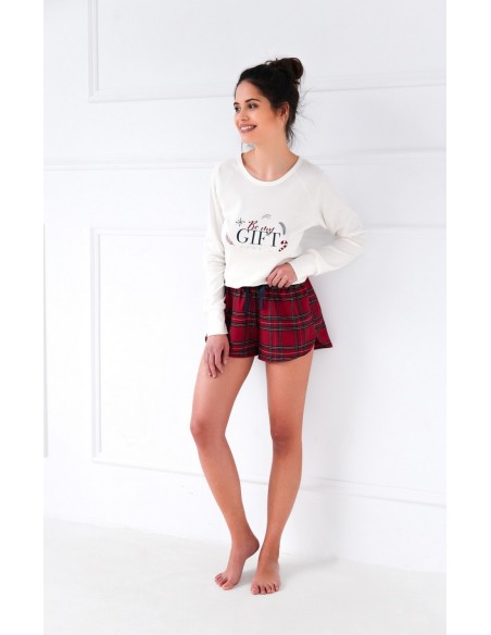 Pajamas Leta Interlock/Flanela dł/r Christmas S-XL Sensis