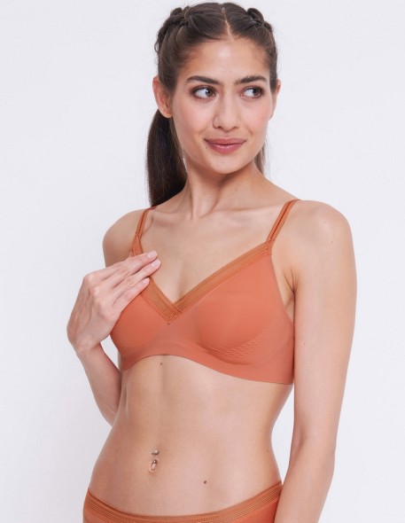 Biustonosz miękki Sloggi Body Adapt Twist Soft Bra pomarańczowy