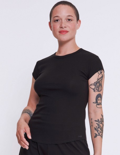 Sloggi Go Ribbed T-Shirt Black