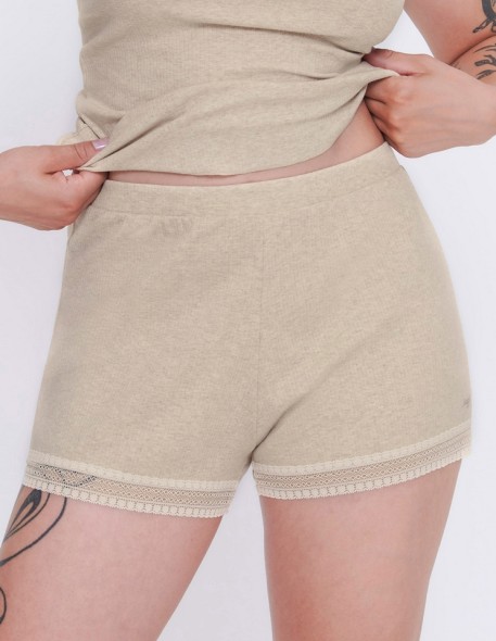 Spodenki damskie Sloggi Go Ribbed Short Melanżowe