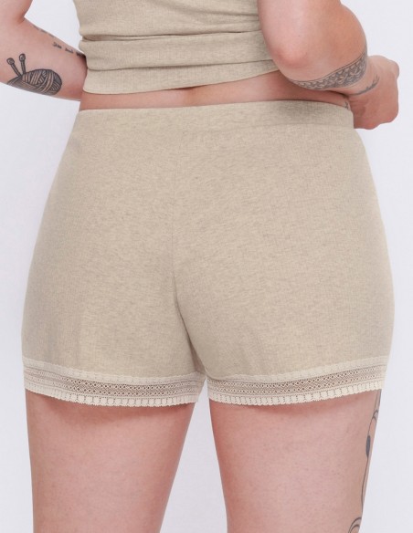 Spodenki damskie Sloggi Go Ribbed Short melanżowe