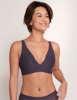 Bra bezszwowy Sloggi Zero Feel Lace 2.0 Top purple