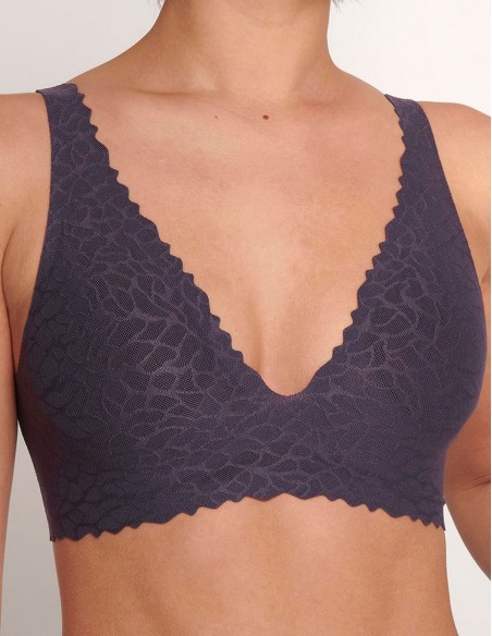 Bra bezszwowy Sloggi Zero Feel Lace 2.0 Top purple