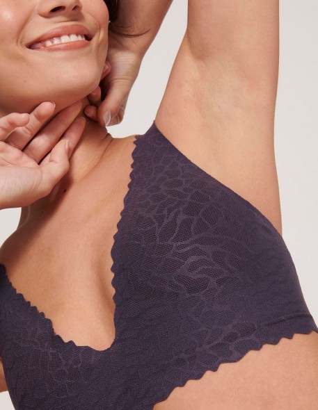 Bra bezszwowy Sloggi Zero Feel Lace 2.0 Top purple