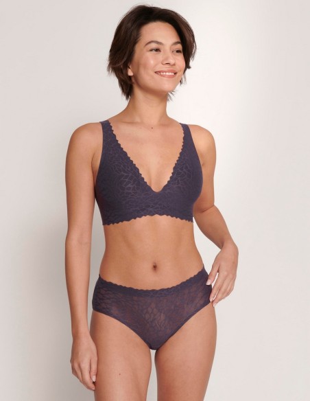 Biustonosz bezszwowy Sloggi Zero Feel Lace 2.0 Top fioletowy