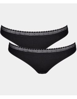 Brazyliany 2 Pak Sloggi Go Ribbed Brazil C2P, dwupak majtek