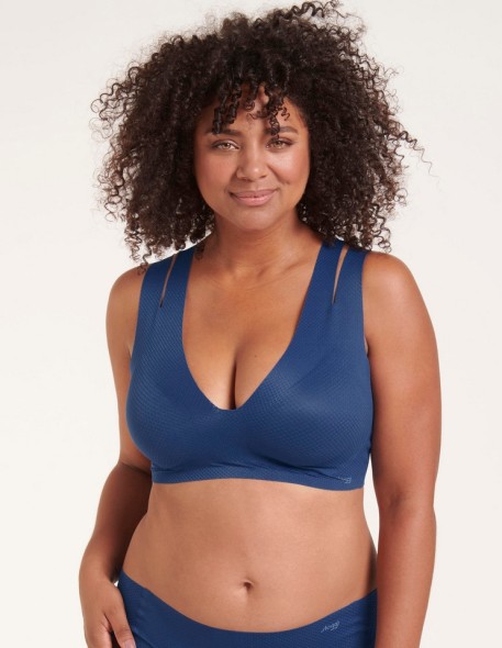 Biustonosz bezszwowy Sloggi Zero Feel Flow Bralette granatowy