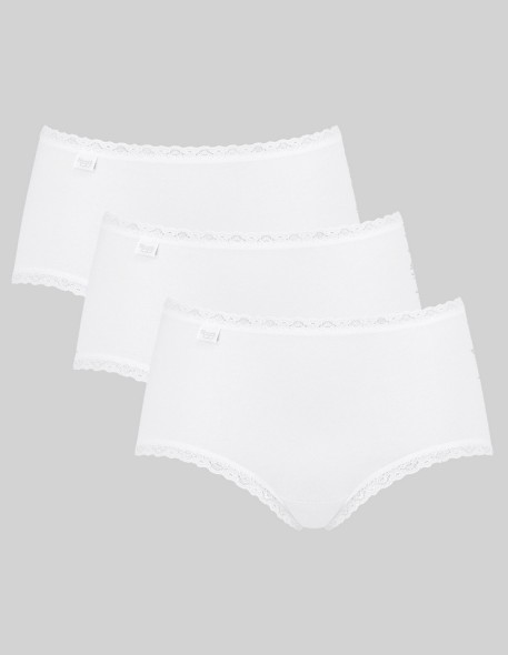 High waisted panties 3 Pack Sloggi 24/7 Cotton Lace Midi C3P