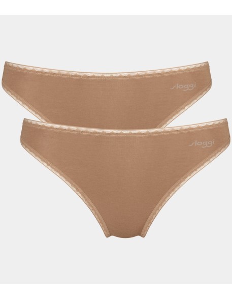 Briefs women's 2 Pak Sloggi Go Tai C2P mocca