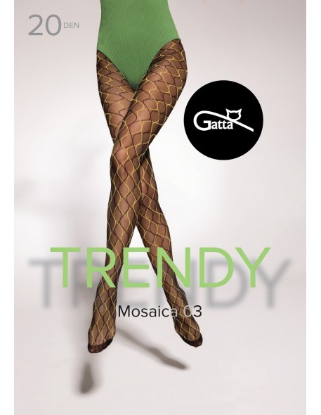 Rajstopy we wzory Gatta Mosaica wz.03 20 den 
