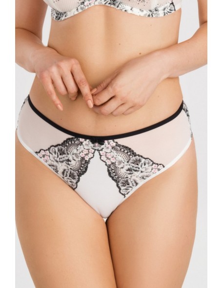 K842 thongs black & white Gorsenia