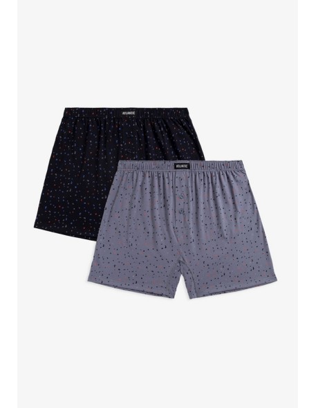 Boxer shorts with cotton men's dwupak Atlantic 2MBX-048
