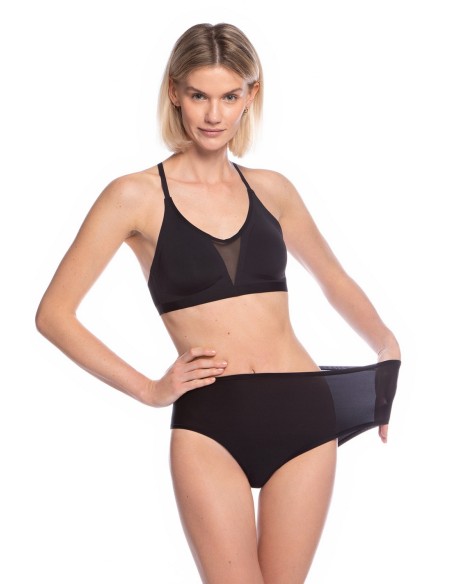 Majtki bezszwowe z wysokim stanem Midi Lama L-FIT6000 MD-02 