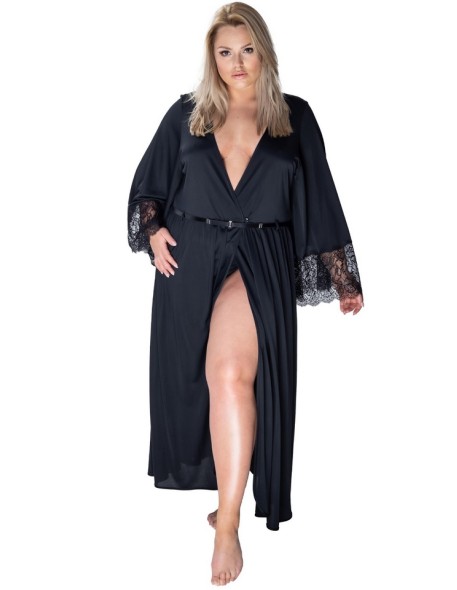 Bathrobe ladies' thin black Mewa Naomi