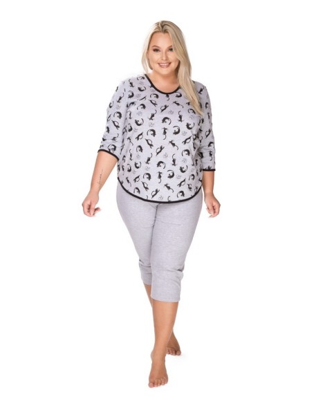 Bawełniana women's pajamas in cats Mewa Kitty