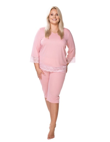 Pajamas women's pink Mewa Peonia