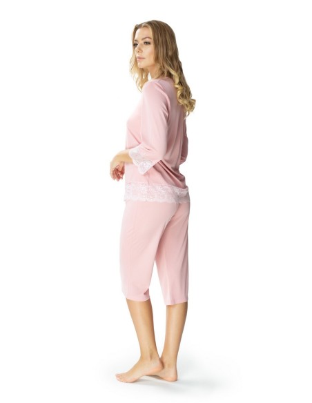 Pajamas women's pink Mewa Peonia