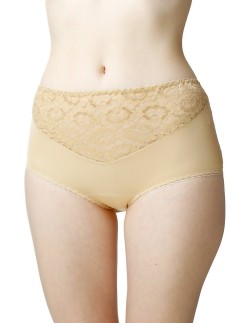 Majtki damskie wysoki stan z koronką Mewa Liza 
