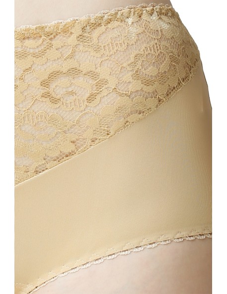 Majtki damskie wysoki stan z koronką Mewa Liza 