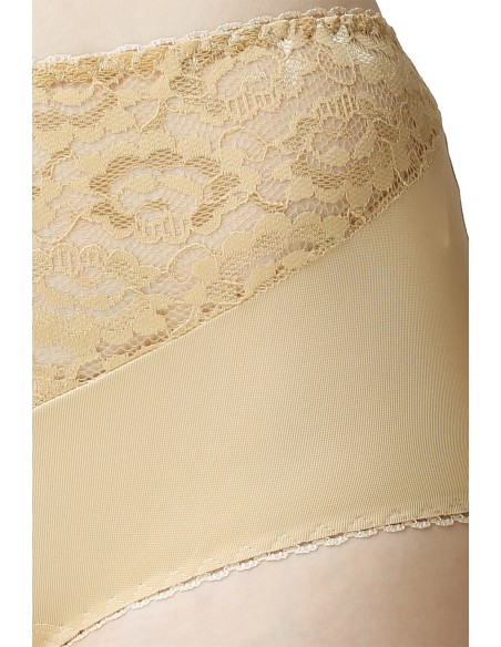 Majtki damskie wysoki stan z koronką Mewa Liza 