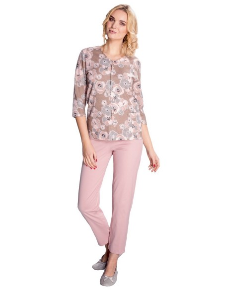 Dwuczęściowa long pajamas women's na guziki...