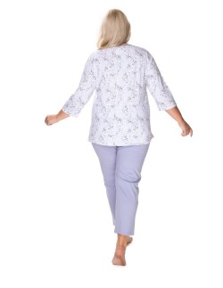 Bawełniana pajamas women's na guziki Mewa Helena