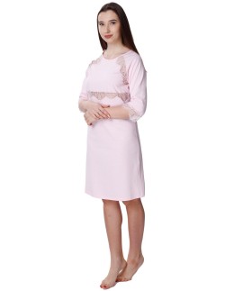 Bawełniana shirt night with koronką Mewa Mona