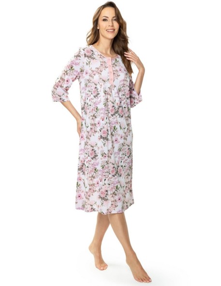 Shirt night with wiskozy plus size Mewa Pola