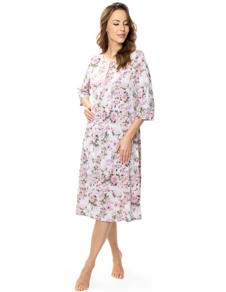 Shirt night with wiskozy plus size Mewa Pola