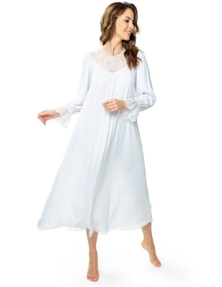 Biała koszula nocna długa Mewa Katarzyna 