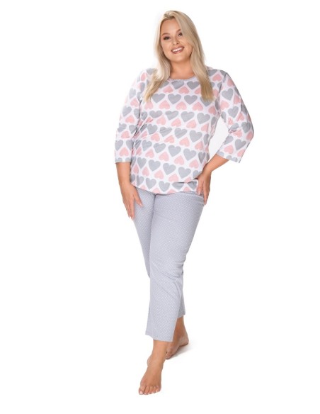Bawełniana pajamas women's in hearts Mewa Kelly