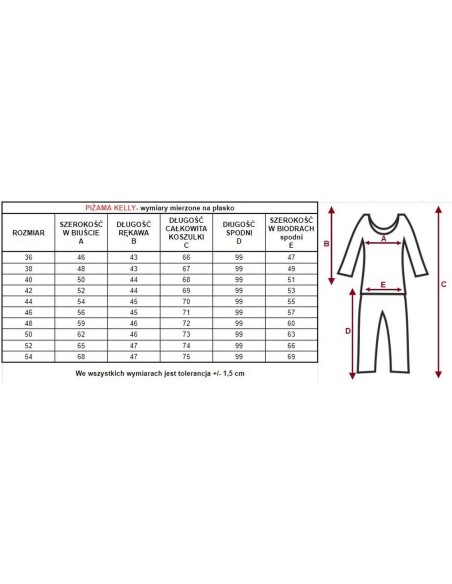 Bawełniana pajamas women's in hearts Mewa Kelly