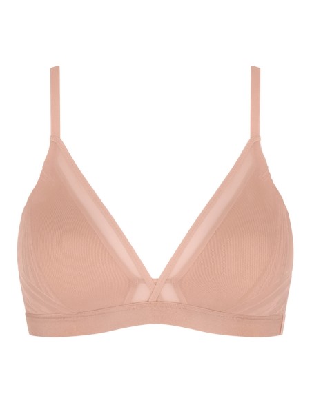Biustonosz Sloggi S By X Rosie Woods Soft Bra Beżowy, bezfiszbinowy