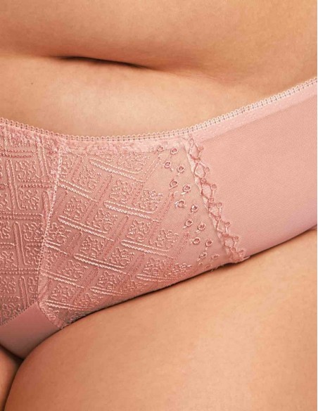 Figi damskie z wysokim stanem Nessa Joy N02 róż