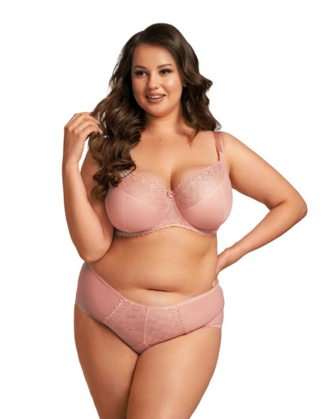 Figi damskie z wysokim stanem Nessa Joy N02 róż