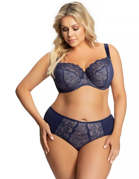 Bra half padded Gorsenia Blanca K357 navy blue