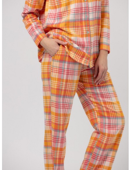 Pajamas in kratę women's rozpinana Key LNS 473