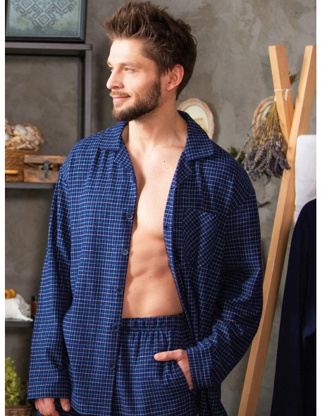 Piżama męska flanelowa Key MNS 457 