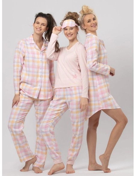 Rozpinana shirt night women's Key LND 486