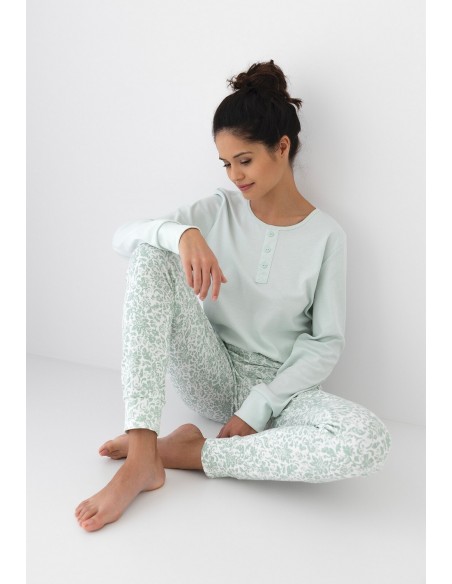 Pajamas women's bawełniana Sensis Olive Interlock
