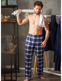 Pajamas trousers in kratę men's Key MHT 412 2