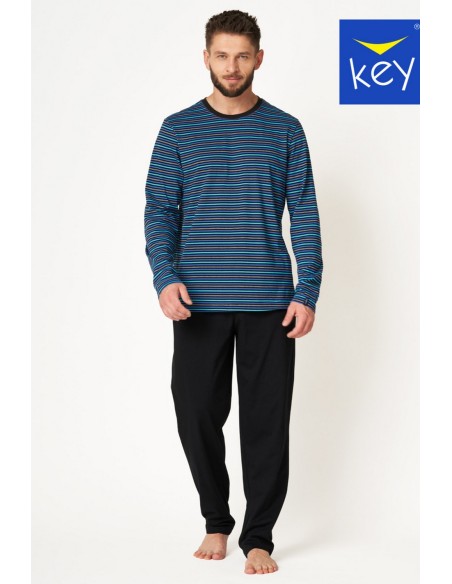 Pajamas men's long cotton Key MNS 384
