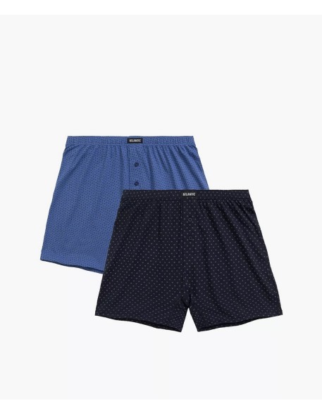 Cotton loose men's boxer shorts Atlantic 2MBX-059 two-pack 