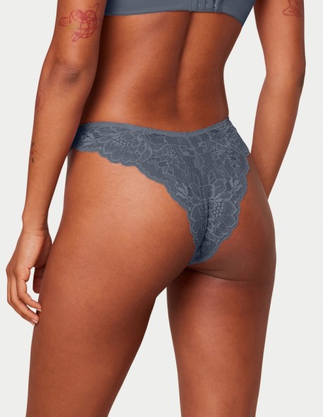 Lace panties Triumph Amourette Charm T Highleg Brazilian cloudy blue 