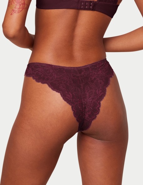 Panties Triumph Amourette Charm T Highleg Brazilian deep burgundy 