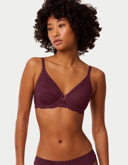 Bra lacy Triumph Amourette Charm T W02 deep burgundy