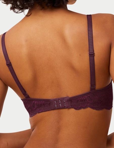Biustonosz koronkowy Triumph Amourette Charm T W02 deep burgundy 
