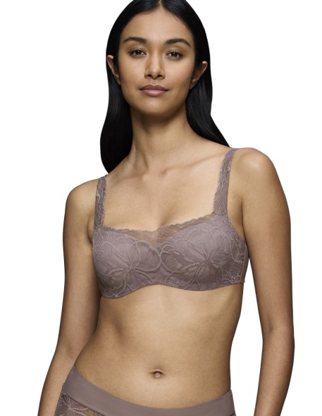 Lace bra Triumph Body Make-Up Illusion Lace Balconette grey 