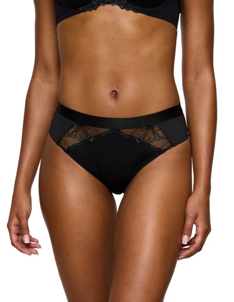 Figi damskie Triumph Wild Azalea Florale Tai czarne 