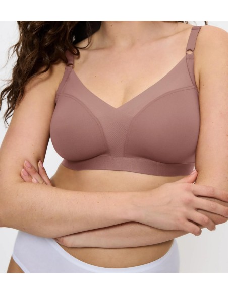 Soft bra without underwires Triumph Shape Smart N toasted almond